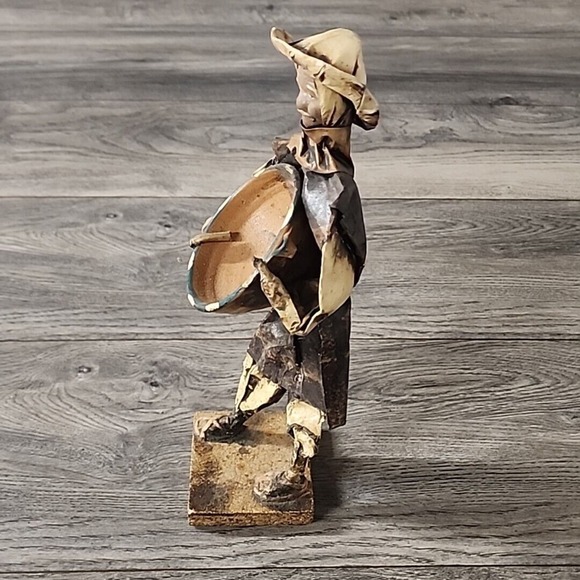 Vintage Mexican Folk Art Paper Mache Figure Handmade Authentic Hardworking Man - Picture 3 of 4